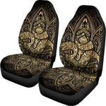 Gold Om Lotus Print Universal Fit Car Seat Covers