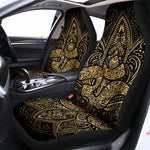 Gold Om Lotus Print Universal Fit Car Seat Covers