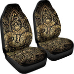 Gold Om Lotus Print Universal Fit Car Seat Covers