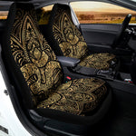 Gold Om Lotus Print Universal Fit Car Seat Covers