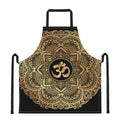 Gold Om Mandala Print Apron