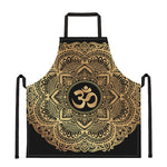 Gold Om Mandala Print Apron