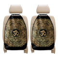 Gold Om Mandala Print Car Seat Organizers