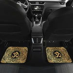 Gold Om Mandala Print Front and Back Car Floor Mats