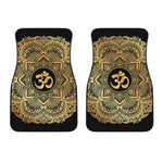 Gold Om Mandala Print Front Car Floor Mats