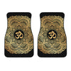 Gold Om Mandala Print Front Car Floor Mats