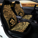 Gold Om Mandala Print Universal Fit Car Seat Covers