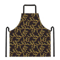 Gold Om Symbol Pattern Print Apron