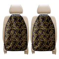 Gold Om Symbol Pattern Print Car Seat Organizers
