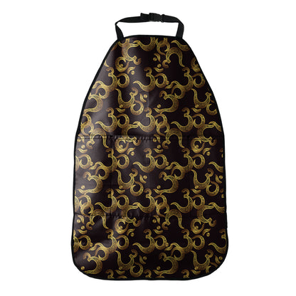 Gold Om Symbol Pattern Print Car Seat Organizers