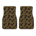 Gold Om Symbol Pattern Print Front Car Floor Mats