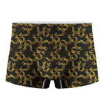 Gold Om Symbol Pattern Print Men's Boxer Briefs