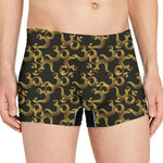 Gold Om Symbol Pattern Print Men's Boxer Briefs