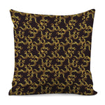 Gold Om Symbol Pattern Print Pillow Cover