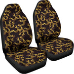 Gold Om Symbol Pattern Print Universal Fit Car Seat Covers