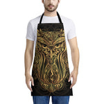 Gold Owl Spirit Print Apron