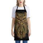 Gold Owl Spirit Print Apron