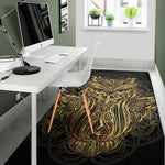 Gold Owl Spirit Print Area Rug