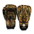 Gold Owl Spirit Print Boxing Gloves