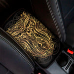 Gold Owl Spirit Print Car Center Console Cover