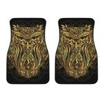 Gold Owl Spirit Print Front Car Floor Mats