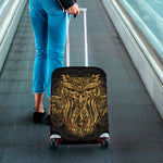 Gold Owl Spirit Print Luggage Cover