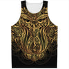 Gold Owl Spirit Print Men's Tank Top