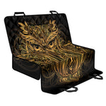 Gold Owl Spirit Print Pet Car Back Seat Cover