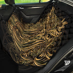 Gold Owl Spirit Print Pet Car Back Seat Cover
