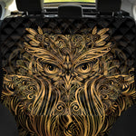 Gold Owl Spirit Print Pet Car Back Seat Cover