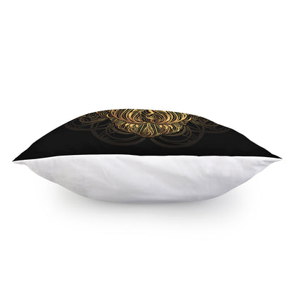 Gold Owl Spirit Print Pillow Cover