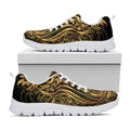Gold Owl Spirit Print White Running Shoes