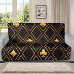 Gold Playing Card Suits Pattern Print Futon Protector