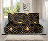 Gold Playing Card Suits Pattern Print Futon Protector