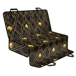 Gold Playing Card Suits Pattern Print Pet Car Back Seat Cover