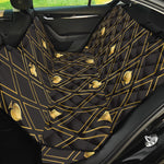 Gold Playing Card Suits Pattern Print Pet Car Back Seat Cover