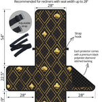 Gold Playing Card Suits Pattern Print Recliner Protector