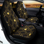 Gold Playing Card Suits Pattern Print Universal Fit Car Seat Covers