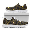 Gold Playing Card Suits Pattern Print White Sneakers