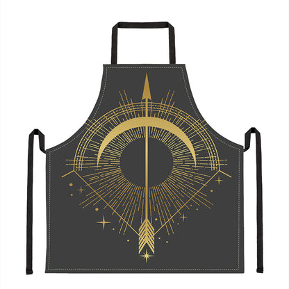 Gold Sagittarius Sign Print Apron