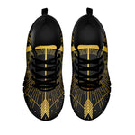 Gold Sagittarius Sign Print Black Sneakers