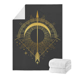 Gold Sagittarius Sign Print Blanket