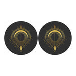 Gold Sagittarius Sign Print Car Coasters