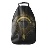 Gold Sagittarius Sign Print Car Seat Organizers