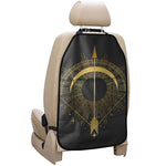 Gold Sagittarius Sign Print Car Seat Organizers