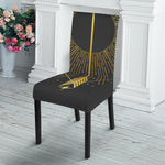 Gold Sagittarius Sign Print Dining Chair Slipcover