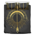 Gold Sagittarius Sign Print Duvet Cover Bedding Set