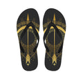 Gold Sagittarius Sign Print Flip Flops