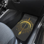 Gold Sagittarius Sign Print Front and Back Car Floor Mats