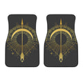Gold Sagittarius Sign Print Front Car Floor Mats